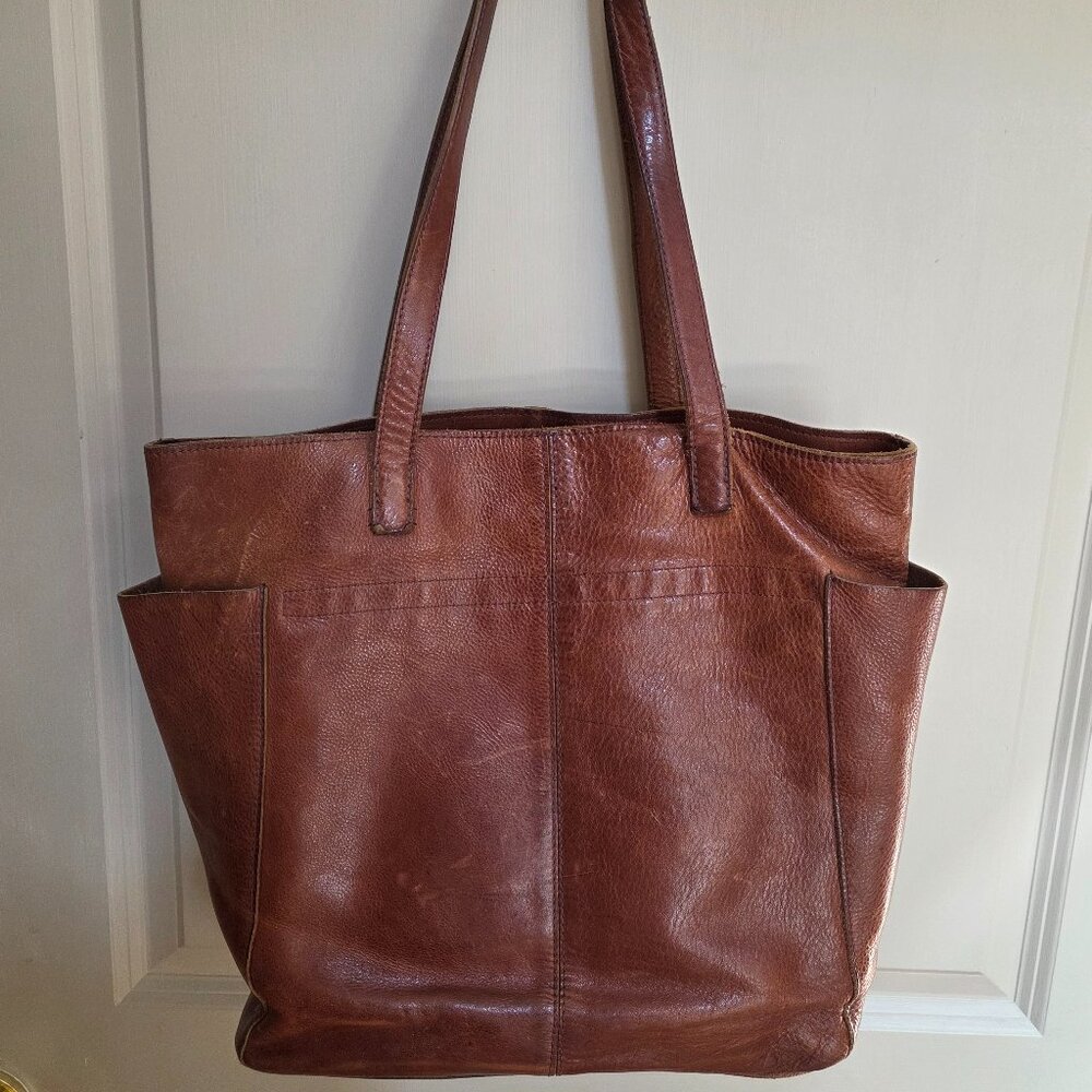 Duluth Lifetime Leather Tote Bag brown